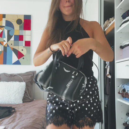 Short à pois et dentelle court femme